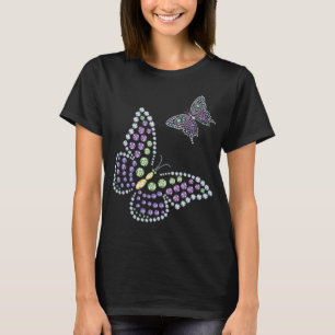 Camiseta Mujeres diamante de imitación del diamante de