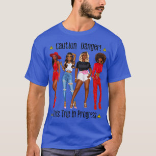 Camiseta Mujeres divertidas Chicas negras en viaje de veran