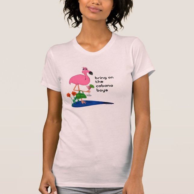 Camiseta Mujeres divertidas del flamenco superiores (Anverso)