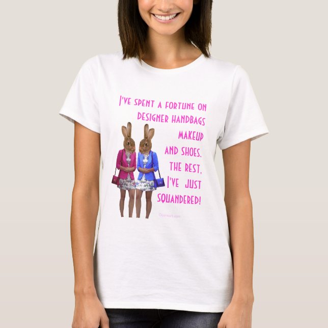 Camiseta Mujeres divertidas gastando mensajes de texto (Anverso)