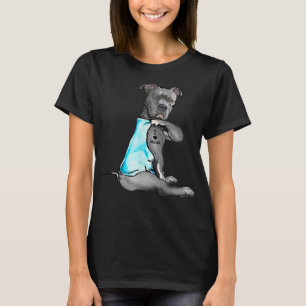 Camiseta Mujeres divertidas regalos Perro Pitbull Amo Mamá 