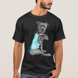 Camiseta Mujeres divertidas regalos Perro Pitbull Amo Mamá 