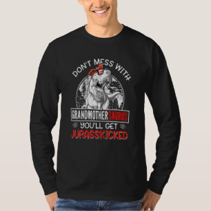 Camiseta Mujeres divertidas Retro Abuela Dinosaurio
