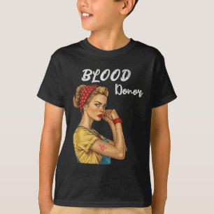 Camiseta Mujeres donantes de sangre Bandana vive donación d