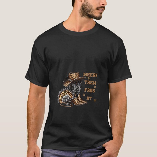 Camiseta Mujeres Donde Fans En Leopard Boots Cowgirl We (Anverso)