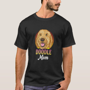 Camiseta Mujeres Doodle Mom Retro Goldendoodle Dog Ow