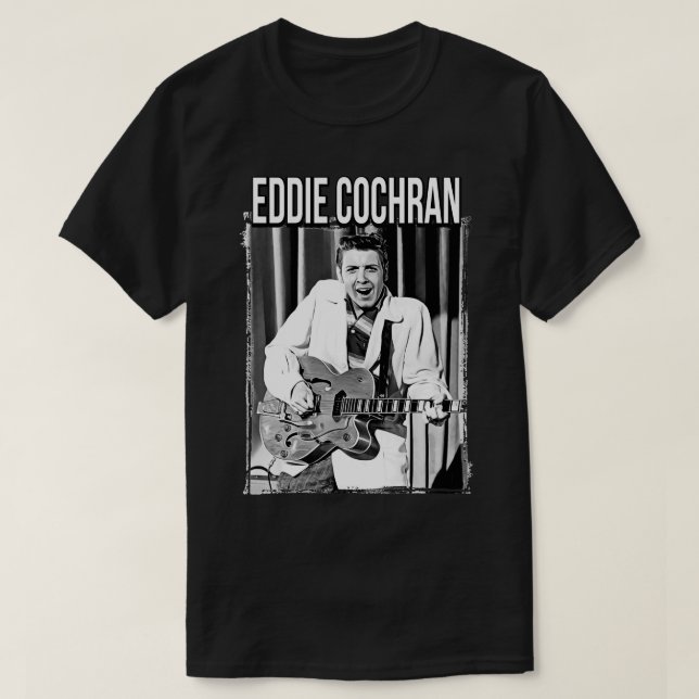 Camiseta Mujeres Eddie Cochran Retro Vintage (Diseño del anverso)
