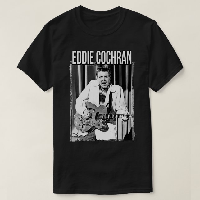 Camiseta Mujeres Eddie Cochran Retro Vintage (Diseño del anverso)