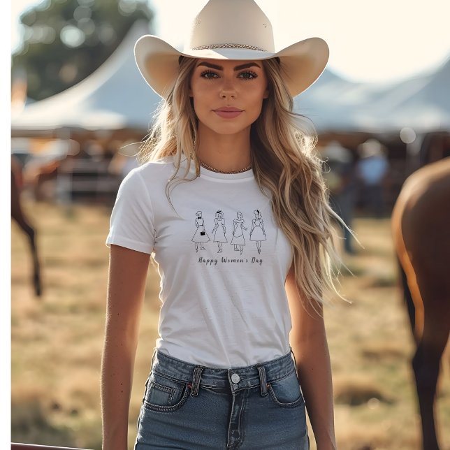 Camiseta Mujeres elegantes Feliz día de las mujeres camiset (Subido por el creador)