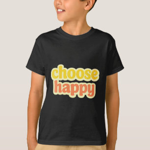 Camiseta Mujeres Eligen Feliz - Felicidad Minimalista Retro