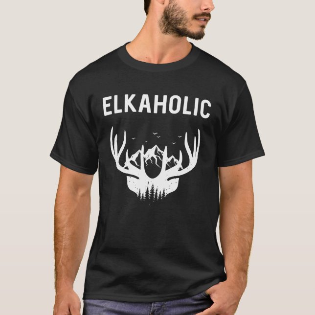 Camiseta Mujeres Elkaholic Red Deer Reindeer Wapiti (Anverso)