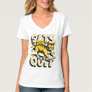 Camiseta Mujeres Emprendedoras Gatos No Abandonan el Negoci