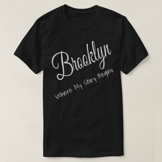 Camiseta Mujeres en Brooklyn, Nueva York, donde mi historia (Diseño del anverso)