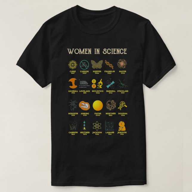 Camiseta Mujeres En Ciencia (Diseño del anverso)