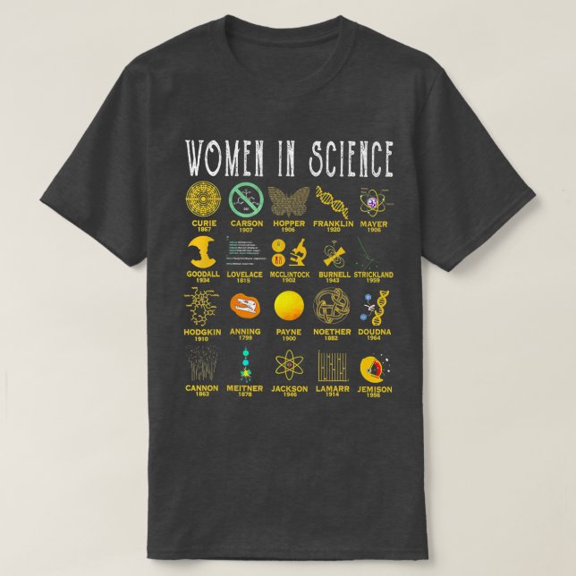 Camiseta Mujeres En Ciencia (Diseño del anverso)