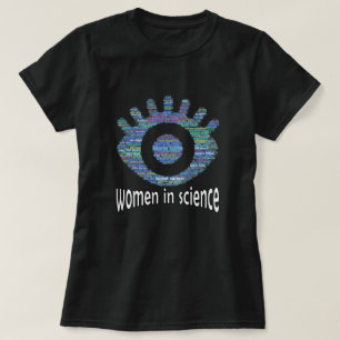 Camiseta Mujeres En Ciencia Chicas Diseño Relleno De Palabr