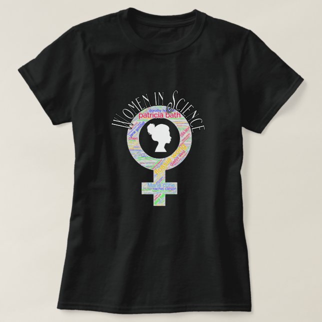 Camiseta Mujeres En Ciencia Género Mujer Diseño Relleno De  (Diseño del anverso)