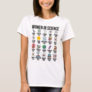 Camiseta Mujeres En Ciencia Química Biología Física Ciencia