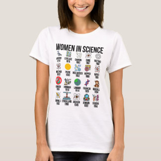 Camiseta Mujeres En Ciencia Química Biología Física Ciencia