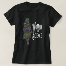 Camiseta Mujeres En Ciencia Relleno De Palabras De Silhouet