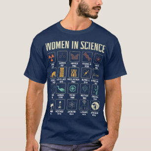 Camiseta Mujeres en el diseño científico de la historia de