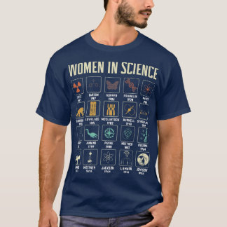 Camiseta Mujeres en el diseño científico de la historia de 