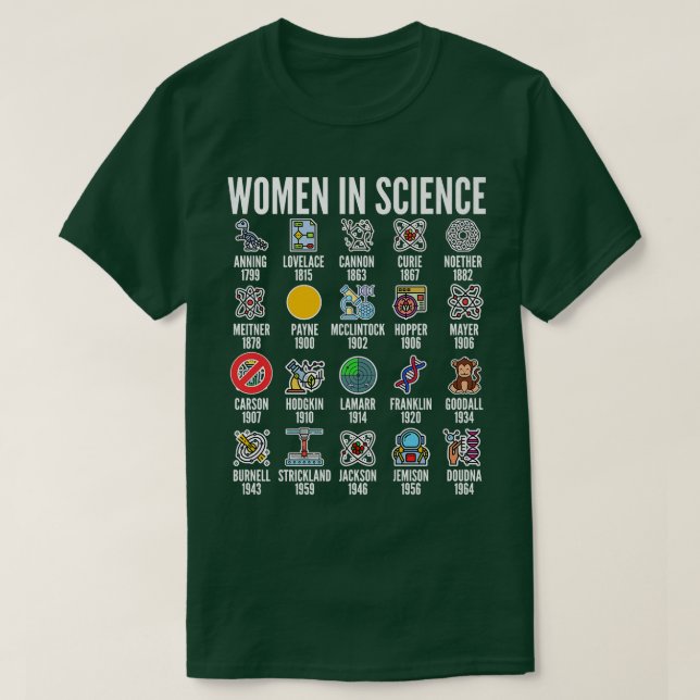 Camiseta Mujeres en la Prima de Ciencia (Diseño del anverso)