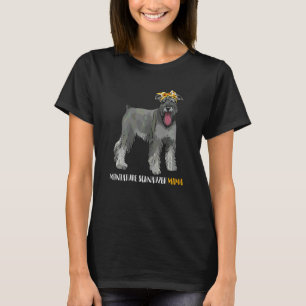 Camiseta Mujeres en miniatura Schnauzer Mama Doxie Mom D