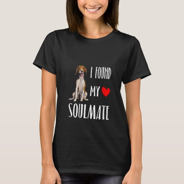 Camiseta Mujeres Encontré Mi Perro De Foxhound L Americano  (Anverso)