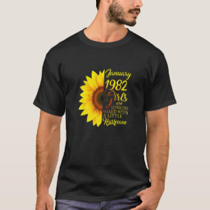 Camiseta Mujeres Enero Chica 1982 A 40 Años De Edad 40º Nac