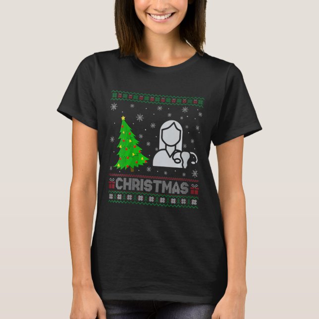 Camiseta Mujeres enfermas de Navidad iluminan a feos Navida (Anverso)