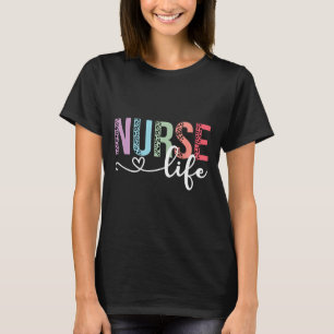 Camiseta Mujeres Enfermeras Vida Rn Lpn Cna Leopard Enferme
