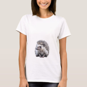 Camiseta Mujeres erizo pequeño espinoso dibujado a mano rea