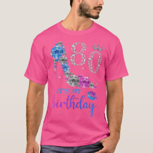 Camiseta Mujeres es mi 80° Corona de zapatos púrpura feliz