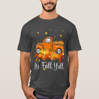 Camiseta Mujeres Es Otoño Calabaza Camión Árbol De Otoño Ho