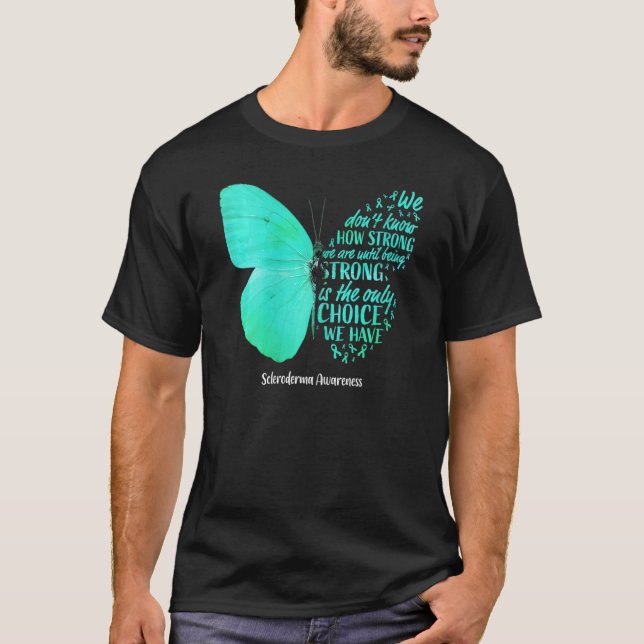 Camiseta Mujeres Escleroderma Conciencia Mariposa Cinta Ver (Anverso)
