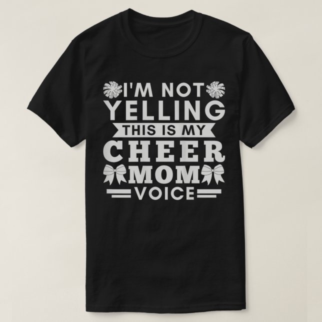 Camiseta Mujeres Esta es mi voz de mamá animadora Cheer Mom (Diseño del anverso)