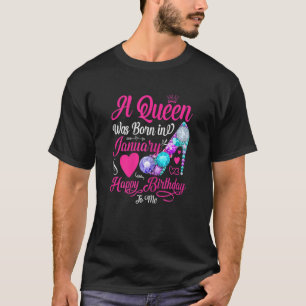 Camiseta Mujeres Esta Reina Nació En Enero Feliz Británico