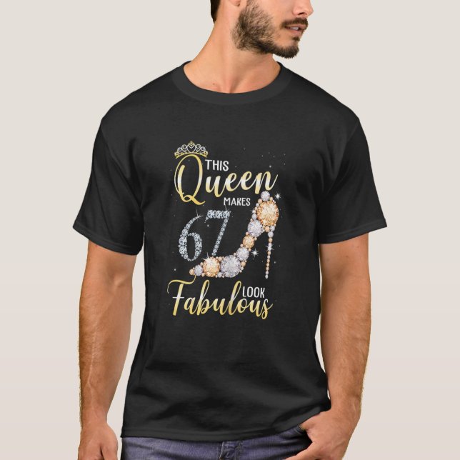 Camiseta Mujeres Esta Reina Se Hace 67 Años Fabuloso (Anverso)