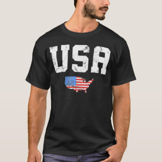Camiseta Mujeres Estadounidenses Hombres Bandera Patriótica