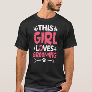 Camiseta Mujeres Este Chica Ama Al Perro Que Cultiva Perro