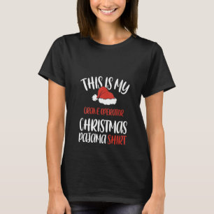 Camiseta Mujeres Este es mi Crane Operator Navidades Pajama