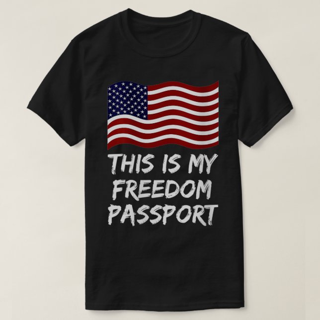 Camiseta Mujeres este es mi pasaporte de libertad sin vacun (Diseño del anverso)