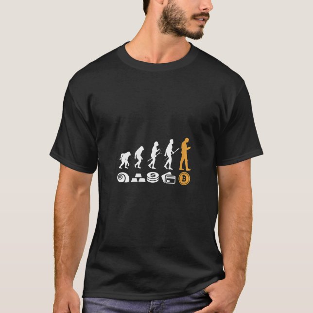 Camiseta Mujeres Evolución de Bitcoin BTC Cripto Moneda Vir (Anverso)