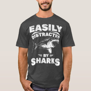 Camiseta Mujeres Fácilmente distraídas por los tiburones VN