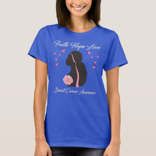 Camiseta Mujeres Fe Esperanza Amor Flujo de Concienciación