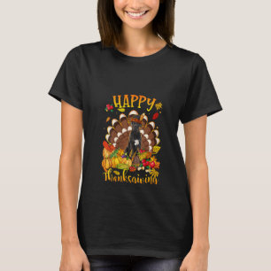 Camiseta Mujeres Felices Acción de Gracias Turquía Cane Cor