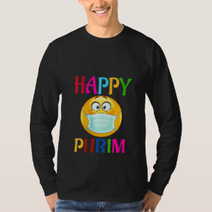 Camiseta Mujeres Felices Purim Costume Funny Máscara de Car
