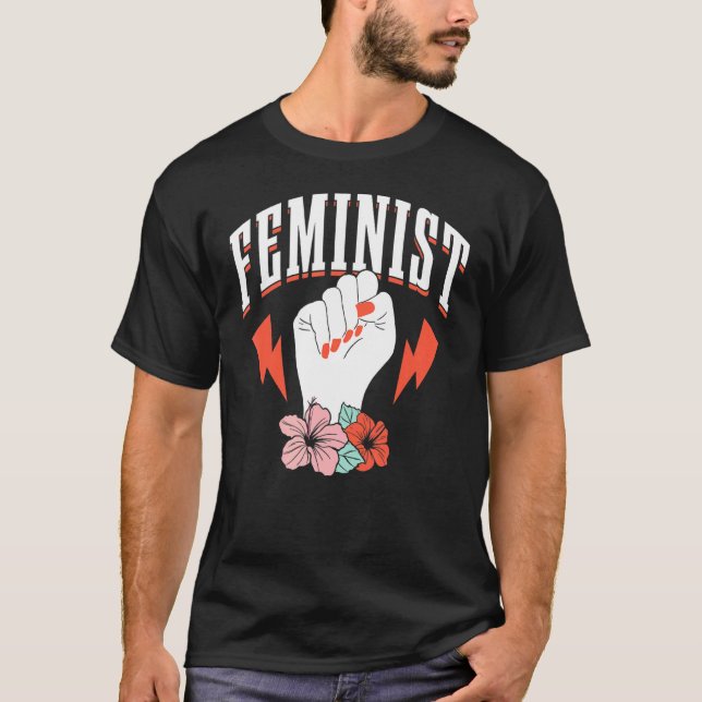 Camiseta Mujeres feministas derechos Chicas de feminismo (Anverso)