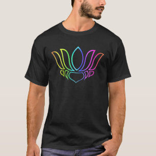 Camiseta Mujeres Flor de Loto Arcoíris Yoga Namaste Meditac